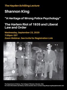 Shannon King Lecture