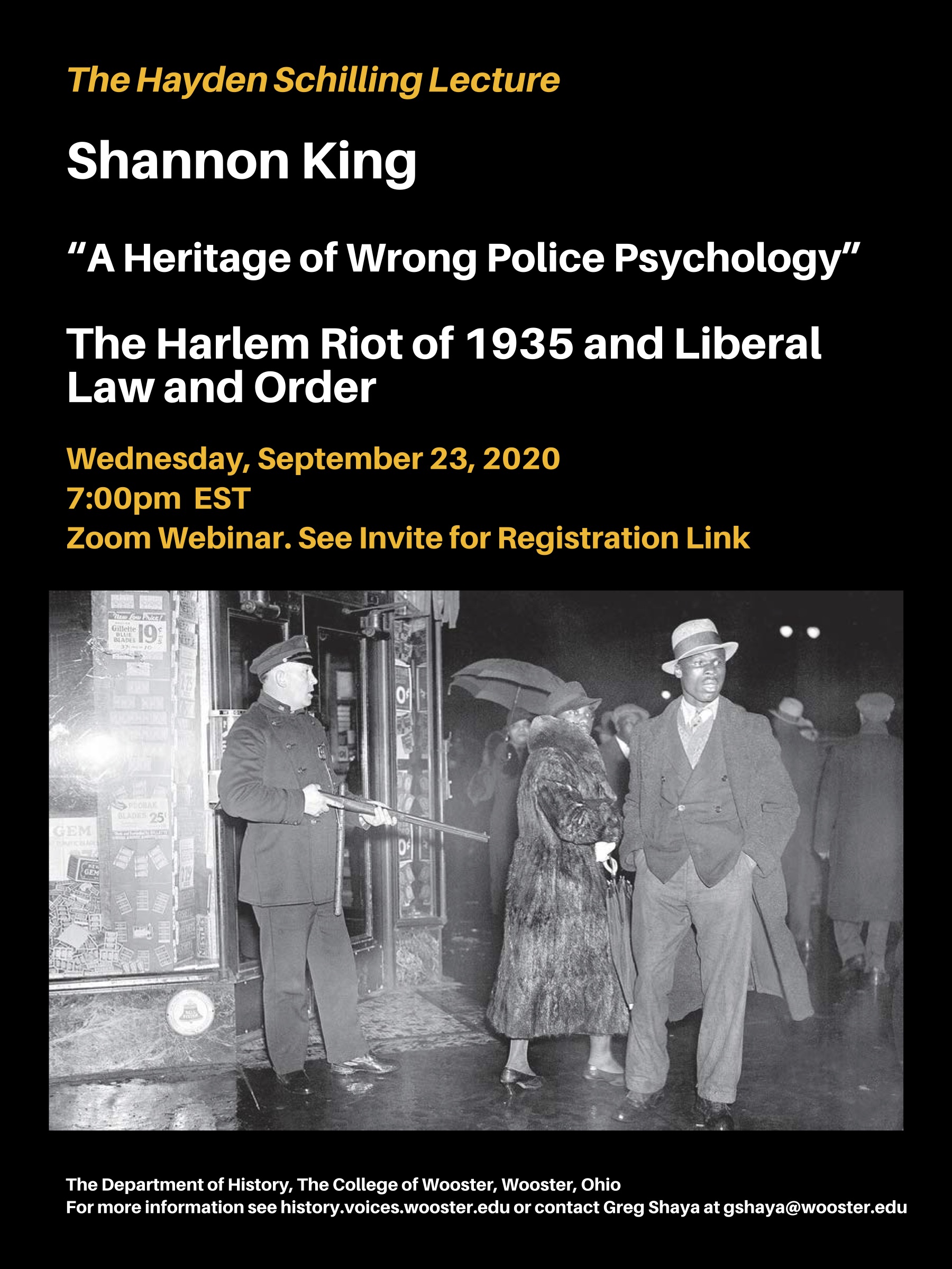 Shannon King Lecture